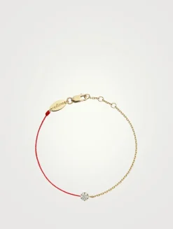 Illusion 18K Gold String-Chain Bracelet With Diamonds