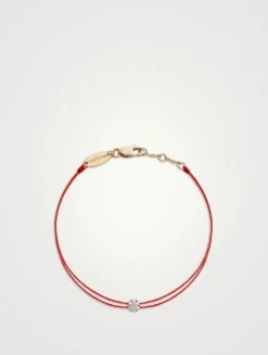 Illusion Twin 18K Rose Gold Double String Bracelet With Diamonds