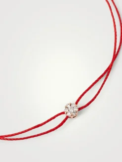 Illusion Twin 18K Rose Gold Double String Bracelet With Diamonds