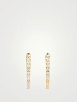 Imperial 18K Gold Diamond Huggie Hoop Earrings