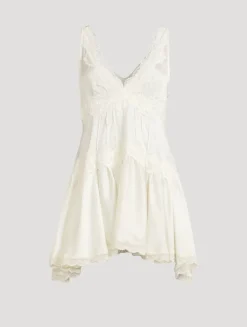 In This Groove Lace-Trimmed Slip Dress