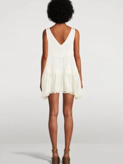 In This Groove Lace-Trimmed Slip Dress