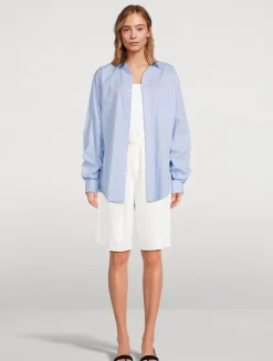 Ines Foldover Denim Shorts