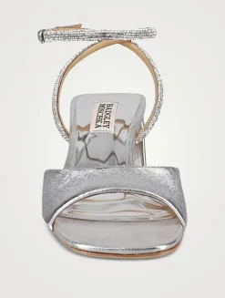 Infinity II Crystal Metallic Leather Sandals