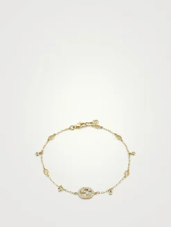 Interlocking G 18K Gold Diamond Bracelet