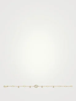 Interlocking G 18K Gold Diamond Bracelet