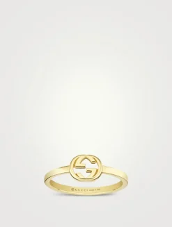 Interlocking G 18K Gold Ring