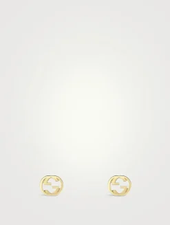Interlocking G 18K Gold Stud Earrings