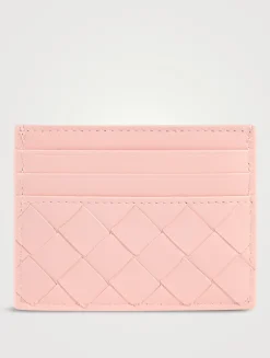 Intrecciato Leather Card Case