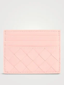 Intrecciato Leather Card Case