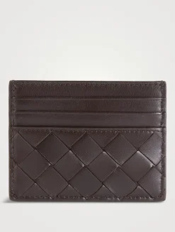 Intrecciato Leather Card Case