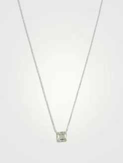 Jac+Jo Harper Silver Necklace With Green Topaz