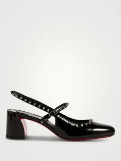 Janispikes Patent Leather Slingback Pumps