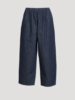 Japanese Cropped Wide-Leg Jeans