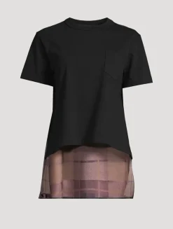 Jersey T-Shirt With Satin Back