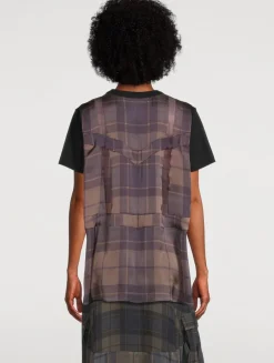 Jersey T-Shirt With Satin Back