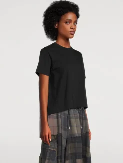 Jersey T-Shirt With Satin Back