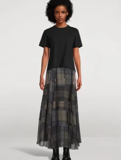 Jersey T-Shirt With Satin Back