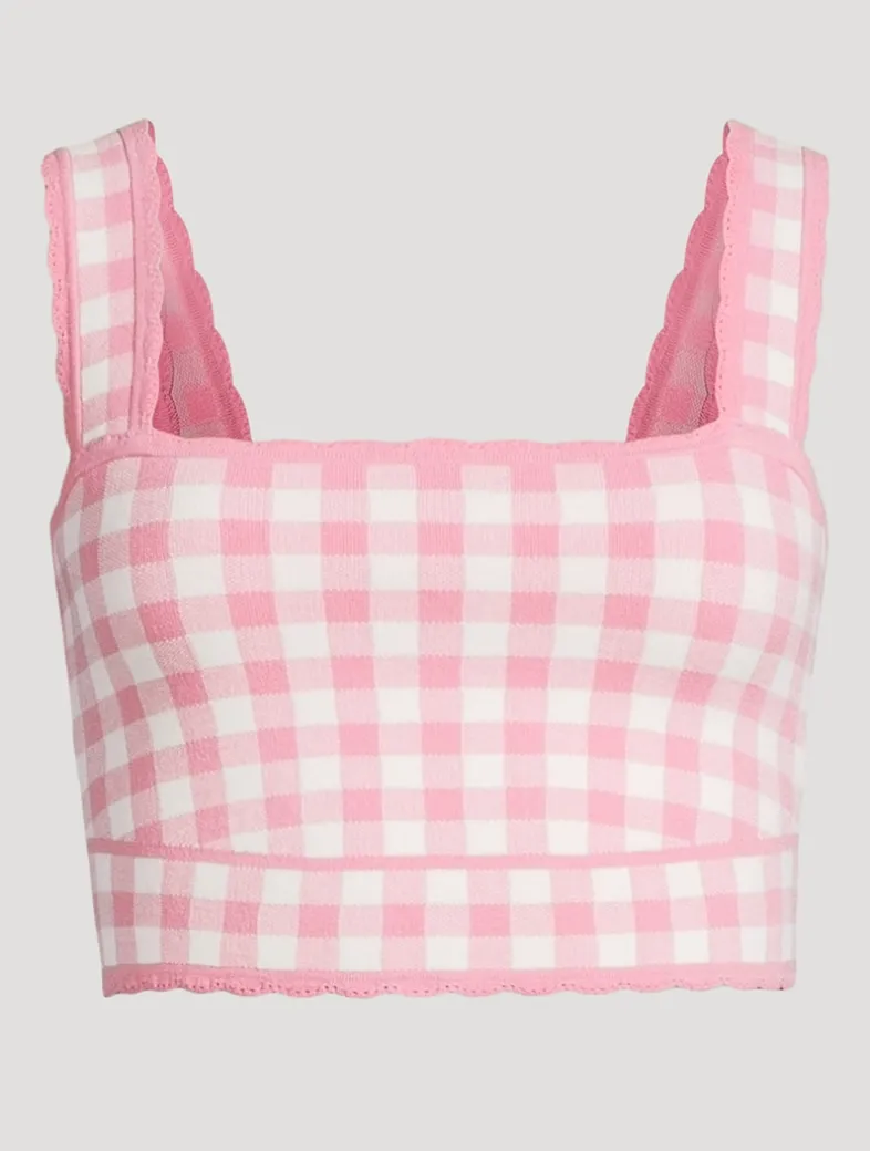 Jessyn Checkered Knit Tank