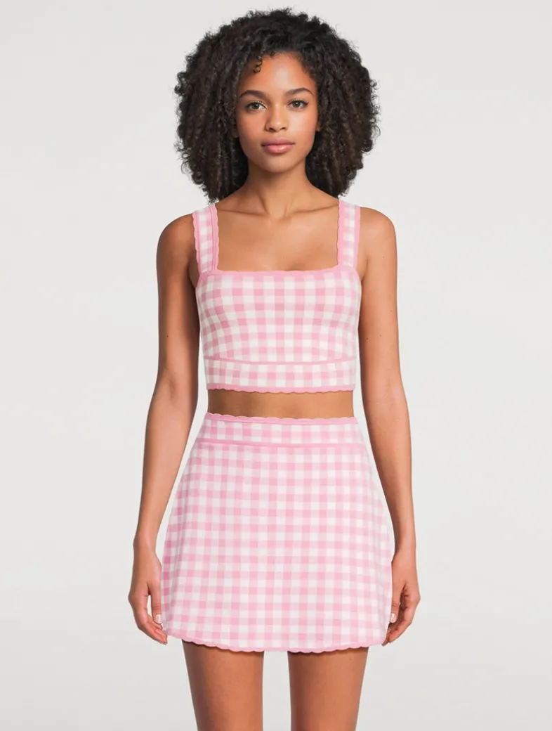 Jessyn Checkered Knit Tank