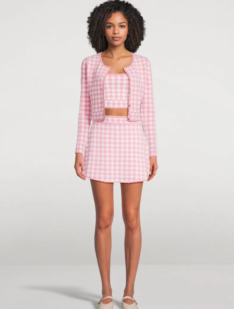 Jessyn Checkered Knit Tank