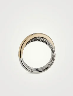 JH Essential 14K Gold And Sterling Silver Crossover Ring