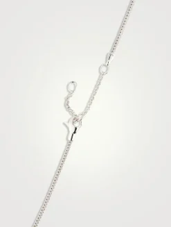 JH Essential Sterling Silver Necklace With Pavé Diamonds