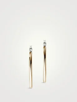 JH Essentials 14K Gold And Silver Hoop Earrings