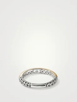 JH Essentials 14K Gold And Sterling Silver Band Ring