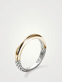 JH Essentials 14K Gold And Sterling Silver Band Ring