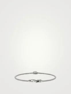 JH Essentials Sterling Silver Bracelet With Pavé Diamonds
