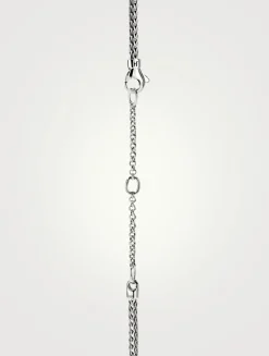 JH Essentials Sterling Silver Mini Chain Necklace With Pearls
