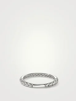JH Essentials Sterling Silver Pavé Diamond Band Ring
