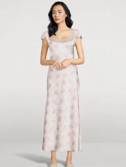 Joelette Satin Dress In Floral Print