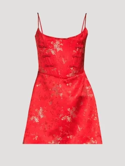 Joey Floral Jacquard Mini Dress