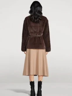 Jouillat Faux Fur Down Jacket