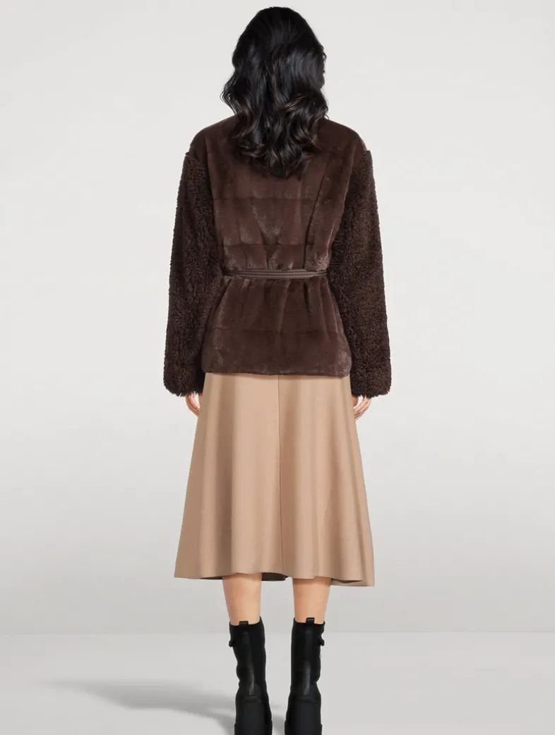 Jouillat Faux Fur Down Jacket