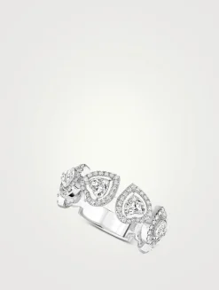 Joy Cœur 18K White Gold Multi Diamond Wedding Ring