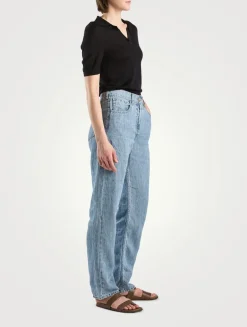 Juliana Silk Polo Shirt