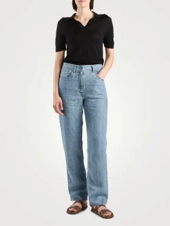 Juliana Silk Polo Shirt