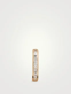 Jumbo Lola 14K Gold Diamond Baguette Hoop Earrings