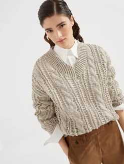 Jute And Cotton Sweater