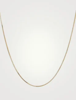14K Gold Baby Box Chain Necklace