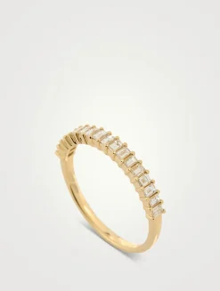 14K Gold Baguette Diamond Ring