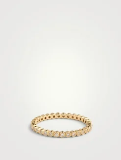 14K Gold Bezel Diamond Eternity Ring