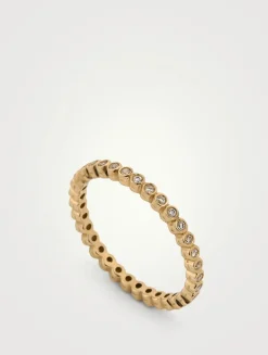 14K Gold Bezel Diamond Eternity Ring