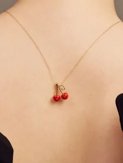 9K Gold Cereza Pendant Necklace