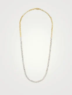 18K Gold Classic Diamond Mini Tennis Necklace