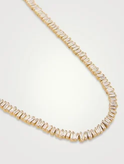 18K Gold Classic Diamond Tennis Necklace