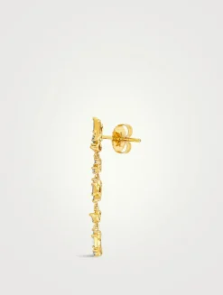 18K Gold Classic Sparkler Diamond Drop Earrings